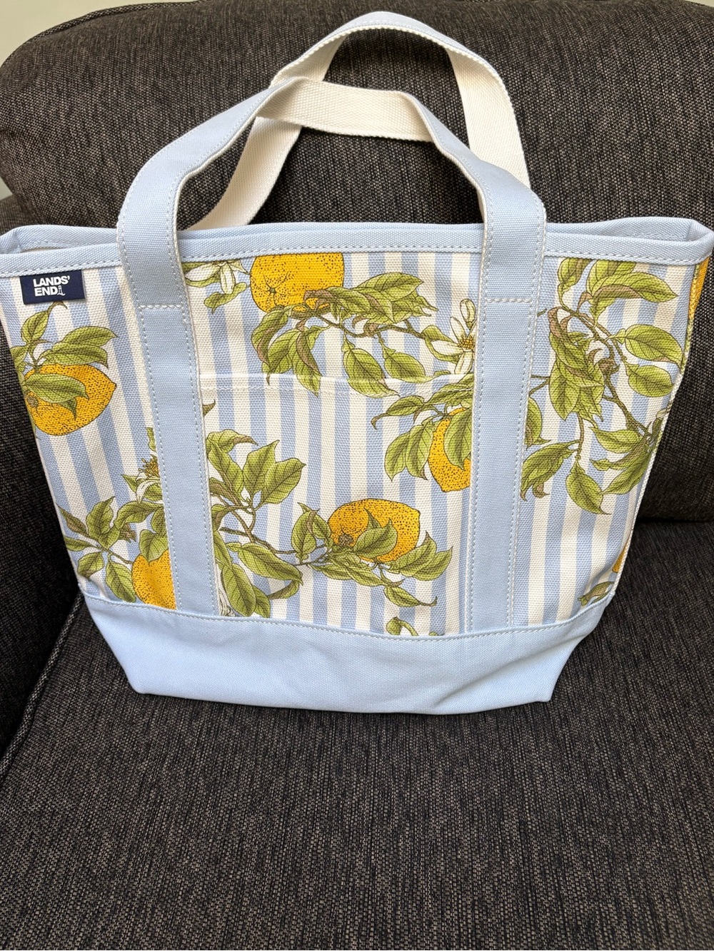 NWT Lands End Medium Open Top Canvas Tote